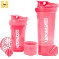 Shaker Bottle - 24 Ounce Protein Shaker Plastic Bottle for Pre & Post workout with Twist and Lock Protein Box Storage. 