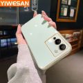 YIWESAN For Infinix Note 12 G96 Case Candy Color Luxury Plating Back Cover Side Edge Square Casing Full Lens Camera Protection Shockproof Soft Phone Cases. 