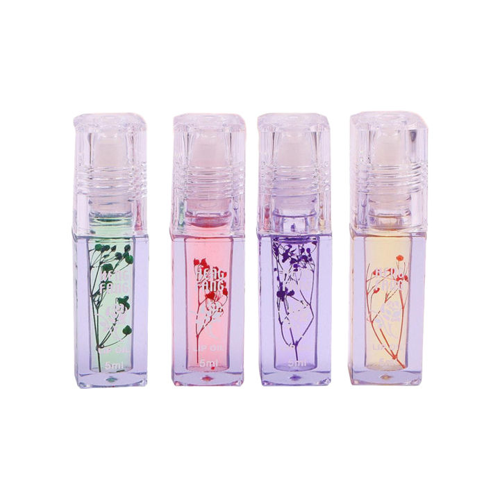 Heng Fang Pack Of 3 -Transparent Lip Oil Liquid Lipstick Winter Lips Care Moisturizer Nutritional Balm Anti Cracked Make Up (5ml