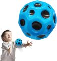 Rubber Moon Ball Bouncy Coral Kickball Light Weight High Jump bounc Anti Stress Moon Crater Ball (Multicolor). 