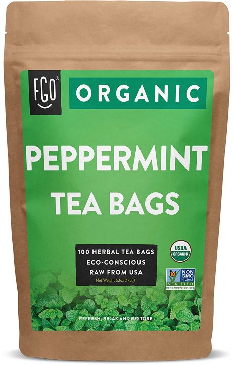Organic Peppermint Tea Bags  227gm