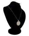 4 QUL Embossed on Plated Pendant - Silver. 