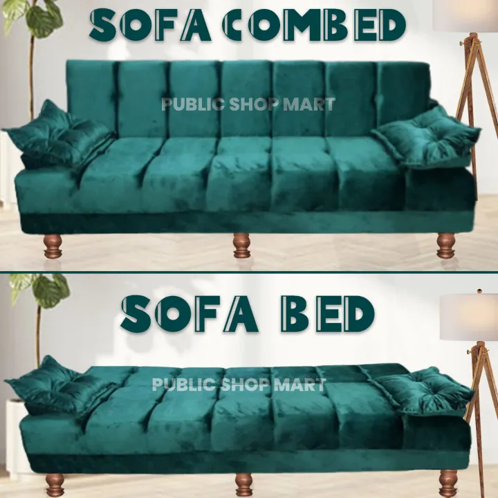 Sofa%20CumBed%203%20Seater%20Green%20%20Valvet%20&%20Custumize%20Colours%20Special%20offer%20Available%20-%20Image%202