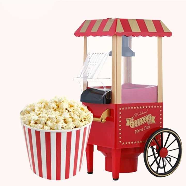 Popcorn Machine Mini Electric Popcorn Maker Corn Cooking Machine A Pop Corn Household DIY Corn Popper (Wheels Included)