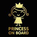 3D Vinyl Car Stickers Princess Baby On Board Funny Decals Girl Daughter Warning Sign Sticker On Auto Car Styling Decorations. 