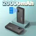 Teal™ 66W Fast Charge PD Power Bank 20000mAh Portable Fast Charging Powerbank With Digital Display, Compatible with All Phones. 