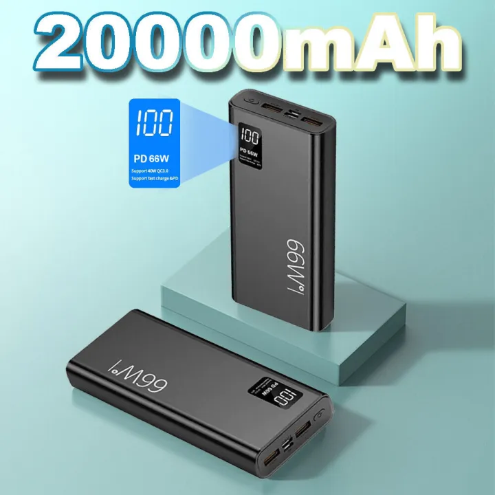Teal%E2%84%A2%2066W%20Fast%20Charge%20PD%20Power%20Bank%2020000mAh%20Portable%20Fast%20Charging%20Powerbank%20With%20Digital%20Display,%20Compatible%20with%20All%20Phones%20-%20Image%202