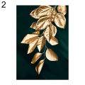 Modern Golden Plant Leaves Canvas Painting Home Office Picture Poster Wall Decor. 