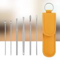 Ear Wax Cleaning Kit, 6 Pcs Ear Pick Tools, Wax Removal Kit, Ear Cleaning Tool Set, Spring Earwax Cleaner Tool Ear Wax Remover, Reusable Ear Cleaner for Children and Adult. 