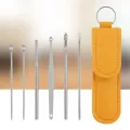 Ear Wax Cleaning Kit, 6 Pcs Ear Pick Tools, Wax Removal Kit, Ear Cleaning Tool Set, Spring Earwax Cleaner Tool Ear Wax Remover, Reusable Ear Cleaner for Children and Adult. 