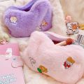 【Happier】 Plush Cosmetic Bag Korea Student School Pencil Case Girls Large Capacity Storage Bag Women Travel Makeup Pouch Holder Girls Gift. 