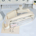 Transparent Pen Bag Ins Style Milk Salt Portable Storage Bag / Waterproof Large Capacity High Color Value Stationery Storage Box 1Pcs. 