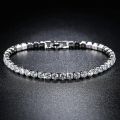 【Top mobile】Fashion Jewelry for Women in Rhodium 19 cm 4 Colors CZ Bracelet for Ladies Girls. 