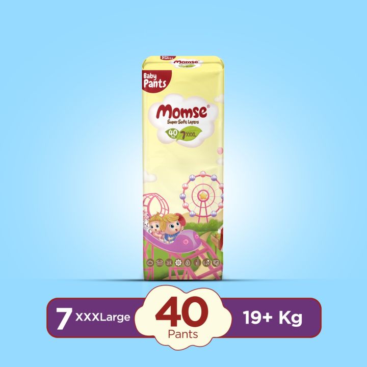 Momse Jumbo Pants - XXXL Size 7 - 40 Pcs - 19kg Plus