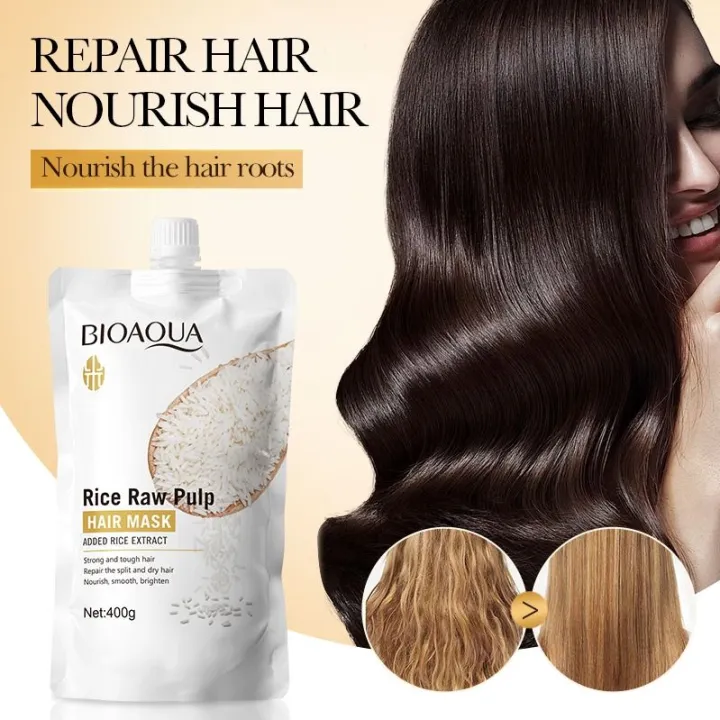 BIOAQUA%20Rice%20Raw%20Pulp%20Hair%20Mask%20-%20Repairing%20Treatment%20for%20Dry,%20Damaged%20Hair%20-%20400g%20-%20Image%202