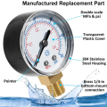 Professional Pool Spa Filter Water Pressure Gauge ECX270861 for Sand and D.E. Pool Filter. 