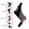 Men darhi Ka Khat Beard Shaper Beard Comb Shaping Tool Goatee Styling Template Combs Transparent for Hair Trim Beards Double Side Beard Shaping Beard Shaper PLUS Comb For Line Up and Men Bread Comb. 