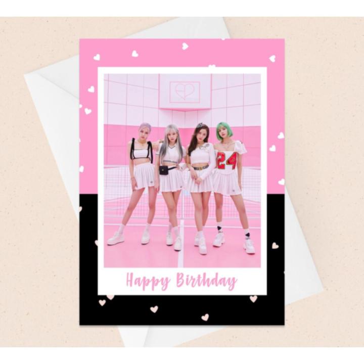 BLACKPINK greeting card for blink army kpop birthday card