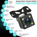 Car Rear View Camera HD Night Vision Reversing Backup Camera 4 LED 170° Wide Angle Waterproof Built-in Scale Line Asaan-Shop. 