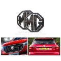 MG HS Front and Rear Monogram Carbon Fiber Black 2 Pcs - Model 2020-2021. 
