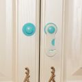 2 Pcs Child Safety Lock, Safety Door Cupboard Lock, Baby Proof Safety Cabinet Latch Lock for Kids, Easy Install with Adhesive, No Screws or Drilling. 