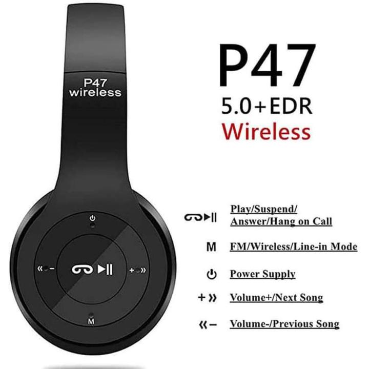 Bluetooth Headphones with FM radio and SD card support
BLUETOOTH WIRELESS CONNECTIVITY (V5.0 + EDR)
