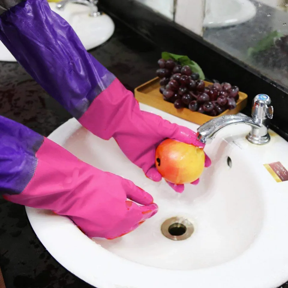 Extra long dish washing gloves for dish washing Kitchen gloves