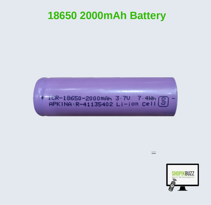 ICR Genuine 2000Mah 18650 Lithium ion Battery| Shopikbuzz