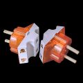 2Pcs 2 Pin to 2 Pin Multi Plug Adapter Converter Multi Plug Socket High Quality. 