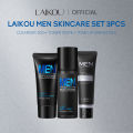 LAIKOU Men Hydrating Skincare Set Cleanser Tone Up Cream Toner Moisturizing Shrink Pores Oil Control Men Facial Skin Care 3pcs/4Pcs. 