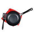 SK 26 cm Steno Deep Fry Pan/Wok - Outer Mirror Polish Inner Non Stick Marble Coat - Black. 