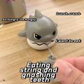 Shark Keychains,Bag decoration,Pull-String Shark Keyring, shark biting Keychain,It's both a cute decoration and a fun toy. 