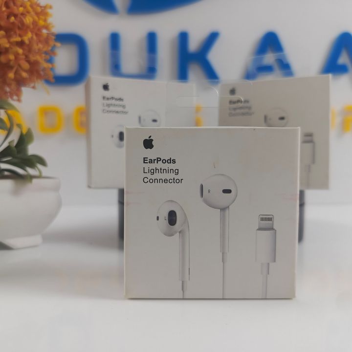 Original Apple EarPods with Lightning Connector for iPhone 7/8/X/XS/XR/11/12/13/14 Pro Max – Wired Handsfree Headphones – High-Quality Audio