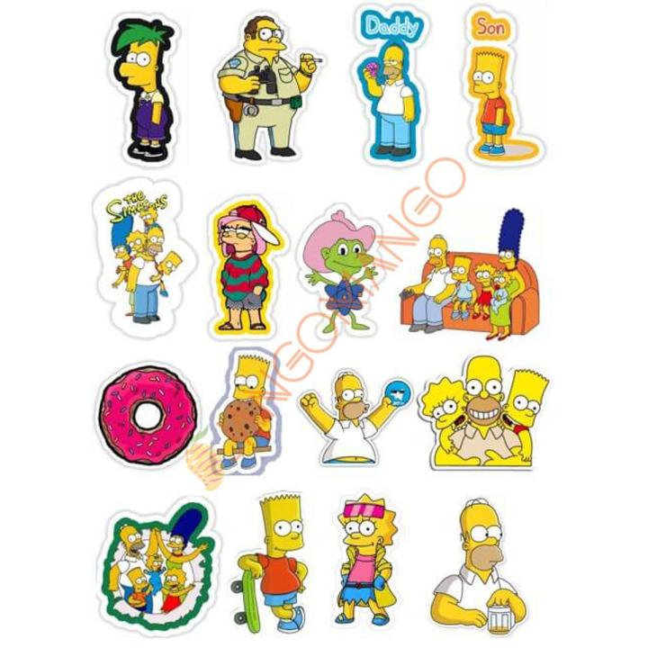 10 Pcs Simpsons Family Cartoon Stickers Pack for Laptop and Phone DIY Stickers - JangoMango Store