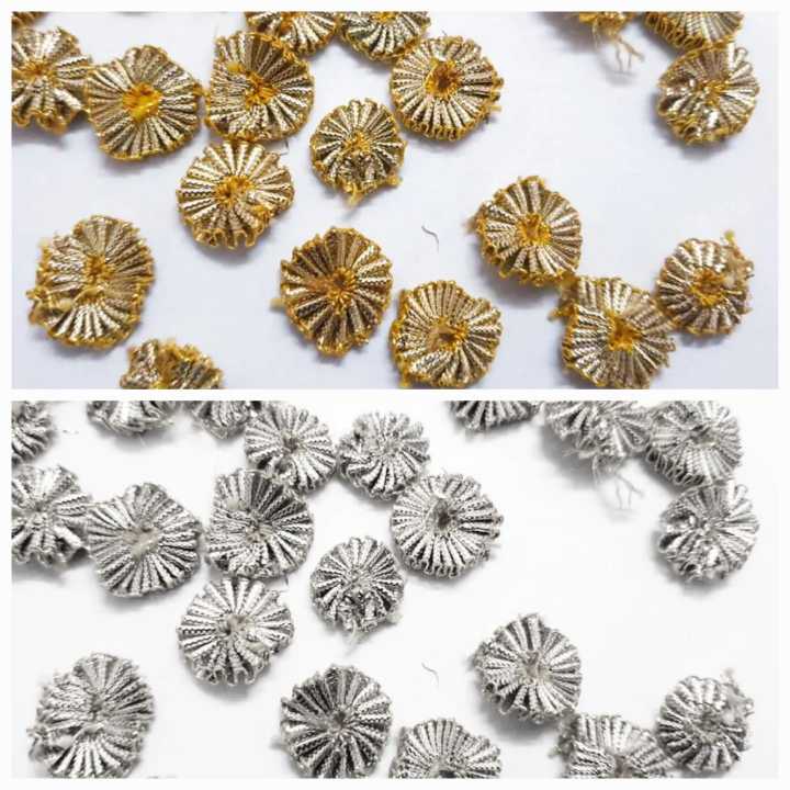 15 pcs  Embroiderymaterial  Gota Patti Flowers Appliques Patches for Embroidery Decoration