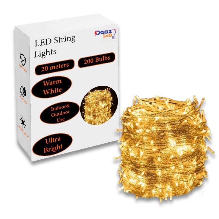 LED Fairy Light Decoration String, 20 Feet Length Home Decoration for Diwali, Flameless & Smokeless LED Lights for Any Festival, Diwali, Christmas, Events, Home Decoration (Warm White)