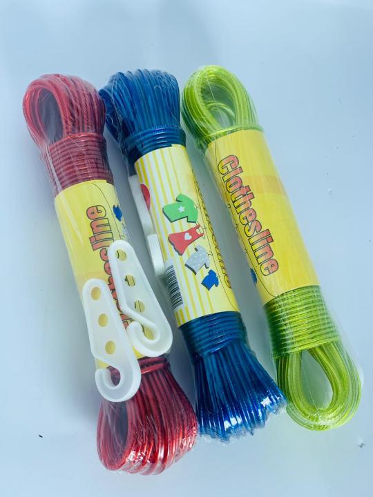 20 Meters Strong Outdoor Wet Clothesline Travel Wet Cloth Laundry Rope Pvc Coated Metal Cloth Drying Washing Clothes Line Rope
