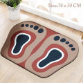 Foot Shape Bath Mat Water Super Absorbent Non-Slip, Water Absorbent Anti Slip Floor Carpet for Bathroom, Shower Room, Tub, Entryway, Kitchen, Sink Size: 70 x 50 CM. 
