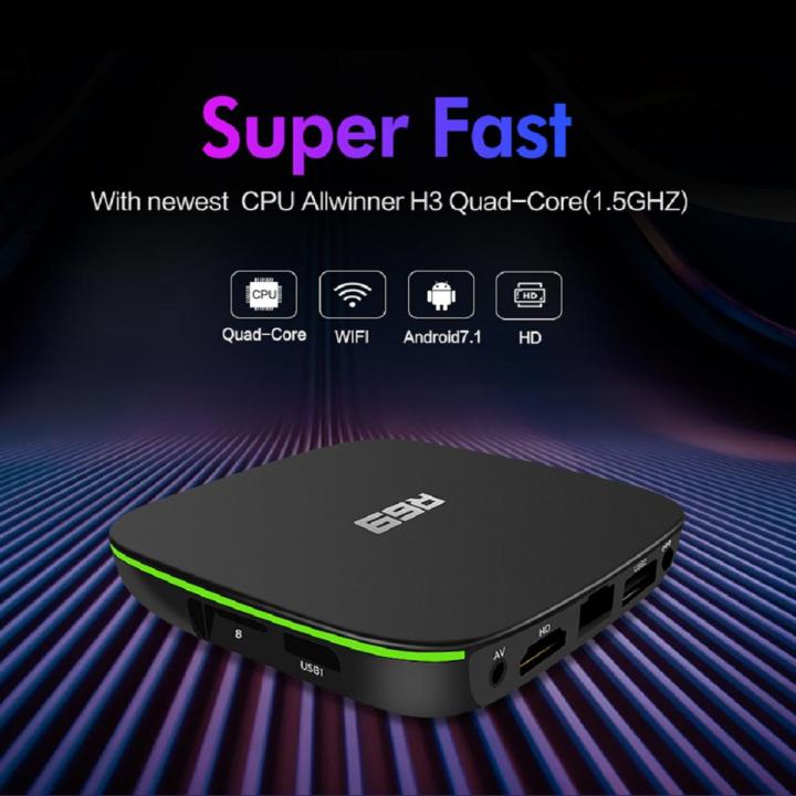 Best selling smart tv box - smart android tv box - tv channel box - (R69) Quad Core Android 10 TV BOX 2GB RAM 16GB ROM
