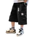 Kids Pants Capris Japanese Boys Fried Street Five-minute Pants 2024 Boy's Work Shorts Clothing Casual Pants. 