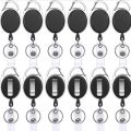 Transparent Staff Work Card Holder with Neck Strap Retractable Clip Badge Reel Employee's Card Cover Case Lanyard ID Name Card. 