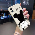 For iPhone 7 Case Cartoon Cute Mickey Mouse New Design Side Phone Case Square Edge Pattern Silicone Cases Full Cover Camera Casing Shockproof Softcase Protection Case. 