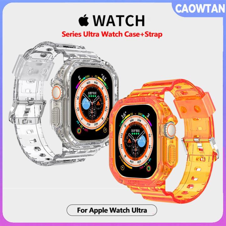 Sport Clear Band For Apple Watch Ultra TPU Case Transparent Silicone Bracelet For i Watch Series 8 Ultra 49MM Accessories Daraz.pk