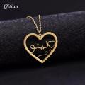 Heart Shape Inlay Design Name Necklace For Girls, Name Jewelry, Customize Necklace, Customise gift jewellery for girls. 