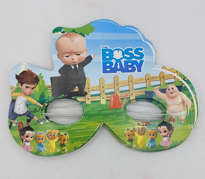 BOSS BABY THEME PAPER MASKS - PACK OF 10 PAPER MASKS - BOSS BABY PAPER MASKS