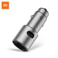 Xiaomi  Car Charger QC3.0 X2 Dual USB Quick charge Max 5V/3A 9V/2A 15V/1.5A Metal Style. 