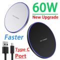 60W Wireless Charger for iPhone 13 12 11 X XR XS Fast wireless Charging Dock for Samsung Xiaomi Huawei Phone Qi charger wireless. 
