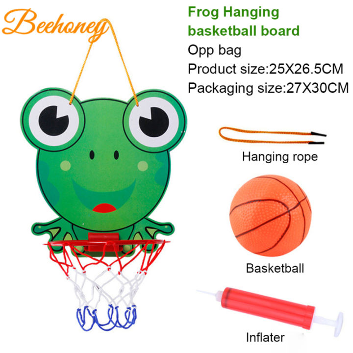 【Cathery Baby Store】(NEW)Kids Basketball Hoop Cartoon Animals Hanging Basketball Stand Outdoor Game Sports Boys Girls Gifts
