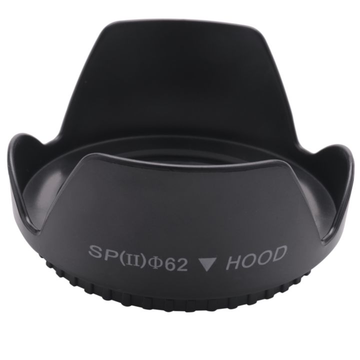 DC-SN Flower Crown Lens Hood Petal Shape for 62mm Lens Black