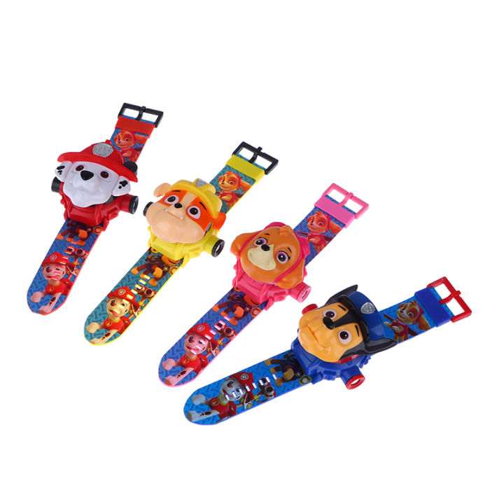 Anime Paw Patrol Digital Watch Projection 24 Style Anime Action Figures Dog Model Toy Marshall Chase Kid Gift